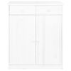 vidaXL Buffet 2 tiroirs Blanc 78x35x89 cm Bois de pin massif