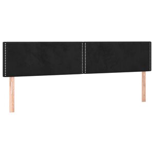 vidaXL T&ecirc;tes de lit 2 pcs Noir 80x5x78/88 cm Velours