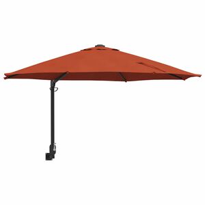 vidaXL Parasol de jardin Rouge et Noir 248 x 248 x 148 cm