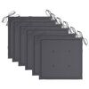 vidaXL Chaises pliables de jardin avec coussins lot de 6 Bois de teck