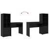 vidaXL Bureau avec tiroir 2 pcs Ch&ecirc;ne noir