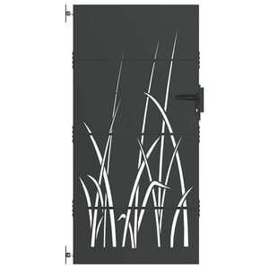 vidaXL Porte de Jardin Noir 85 x 200 cm Acier peint par poudre