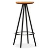 vidaXL Tabourets de bar lot de 2 bois massif de récupération
