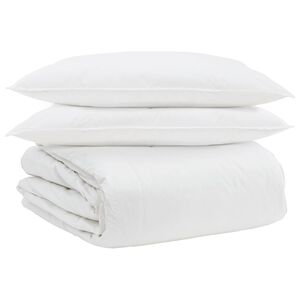 vidaXL Ensemble de Duvet avec oreiller 3 pc Blanc Plume de canard