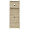 vidaXL Armoire de salle de bain étroite avec roulettes chêne sonoma