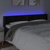 vidaXL T&ecirc;te de lit &agrave; LED Noir 163x16x78/88 cm Velours