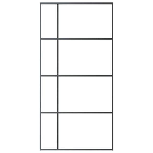 vidaXL Porte coulissante Verre ESG et aluminium 102,5x205 cm Noir