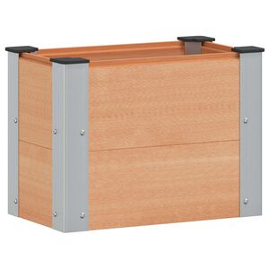 vidaXL Jardini&egrave;re sur&eacute;lev&eacute;e Marron 50 x 30 x 36 cm alu.