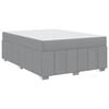 vidaXL Cadre de lit avec matelas Gris clair 160 x 200 cm tissu