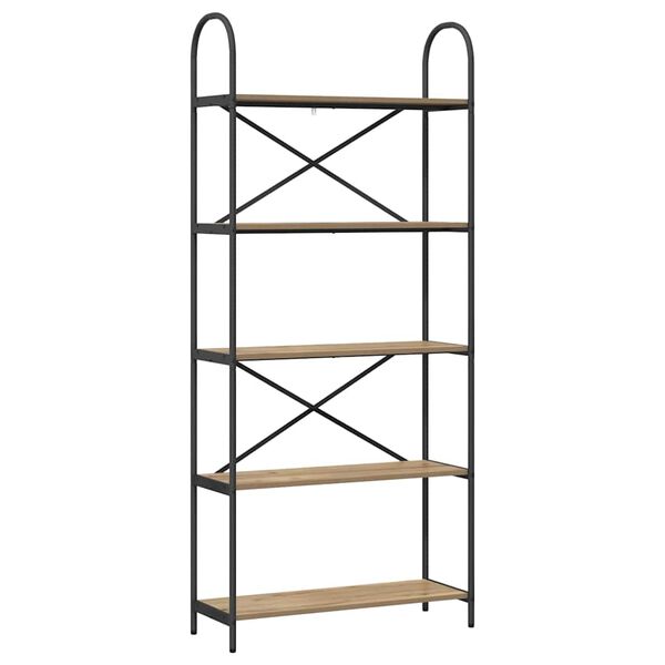 vidaXL &Eacute;tag&egrave;re Ch&ecirc;ne artisanal 80 x 30 x 183 cm Bois d'ing&eacute;nierie