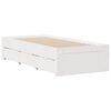 vidaXL Lit biblioth&egrave;que sans matelas blanc 90x200cm bois de pin massif