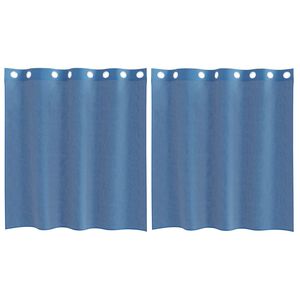 vidaXL Rideaux en voile avec &oelig;illets 2 pcs bleu royal