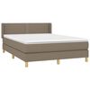 vidaXL Sommier &agrave; lattes de lit avec matelas Taupe 140x200 cm Tissu
