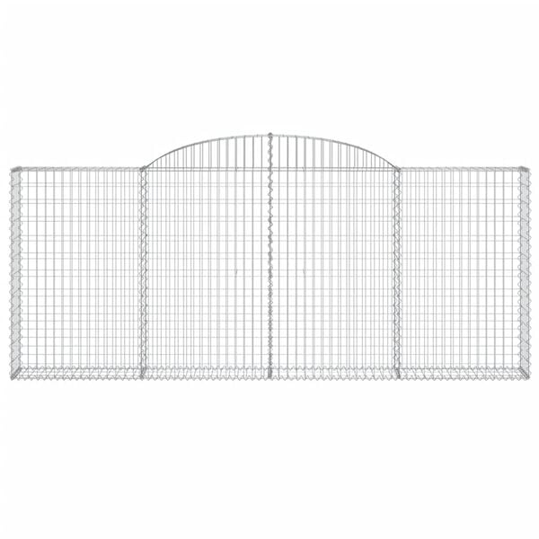 vidaXL Paniers à gabions arqués 12 pcs 300x30x120/140 cm fer galvanisé