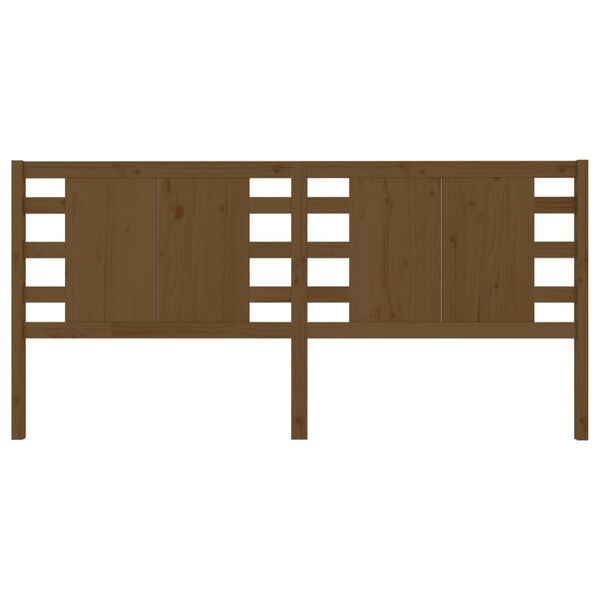 vidaXL Tête de lit Marron miel 126x4x100 cm Bois massif de pin