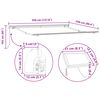 vidaXL Auvent R&eacute;tractable Gris clair 350 x 250 cm tissu