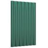 vidaXL Panneaux de toiture 12 pcs Acier galvanis&eacute; Vert 60x36 cm