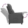vidaXL Fauteuil inclinable Gris fonc&eacute; Tissu