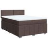 vidaXL Sommier &agrave; lattes de lit avec matelas Marron fonc&eacute; 140x190 cm