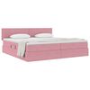 vidaXL Lit de Rangement avec matelas Rose 200 x 200 cm Velours