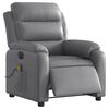 vidaXL Fauteuil de massage inclinable &eacute;lectrique gris similicuir