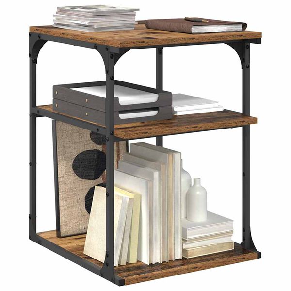 vidaXL Support d'imprimante Bois Ancien 43 x 48 x 64 cm