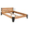 vidaXL Cadre de lit sans matelas bois d'acacia massif acier 152x203 cm