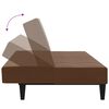 vidaXL Canap&eacute;-lit &agrave; 2 places Marron Tissu microfibre