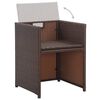 vidaXL Ensemble &agrave; manger d'ext&eacute;rieur avec coussins 17 pcs rotin Marron