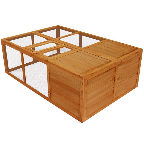 vidaXL Cage pliable d'extérieur en bois pour animaux