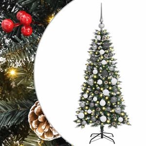 vidaXL Sapin de No&euml;l artificiel Vert 120 cm PVC, plastique et acier