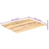 vidaXL Dessus de table Bois de manguier solide 15-16 mm 90x60 cm