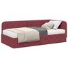 vidaXL Cadre de lit d'angle avec matelas Bordeaux 90 x 200 cm tissu