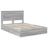 vidaXL Lit de Rangement Gris Sonoma 150 x 200 cm Bois d'ingénierie