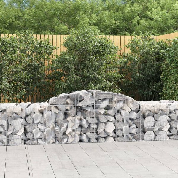 vidaXL Paniers à gabions arqués 6 pcs 300x50x60/80 cm fer galvanisé