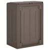 vidaXL Poubelle avec 2 portes Marron 65x45x88 cm PP