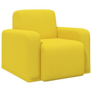 vidaXL Fauteuil Jaune clair Tissu