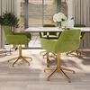 vidaXL Chaises pivotantes &agrave; manger lot de 4 Vert clair Velours