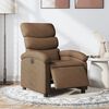 vidaXL Fauteuil inclinable &eacute;lectrique Marron Tissu