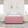 vidaXL Cadre de lit avec matelas Rose 140 x 200 cm tissu