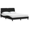 vidaXL Lit avec matelas noir 120x200 cm tissu