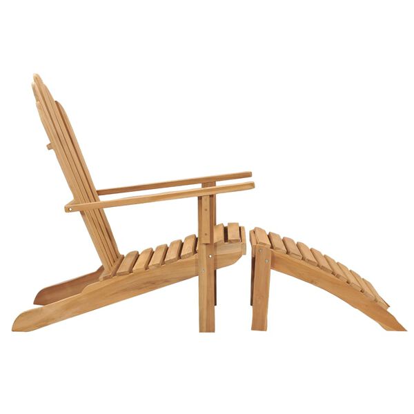 vidaXL Chaises Adirondack avec repose-pieds lot de 2 Bois massif teck