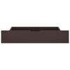 vidaXL Tiroirs de lit 2 pcs Marron fonc&eacute; Bois de pin massif