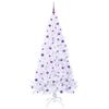 vidaXL Sapin de No&euml;l artificiel avec 300 LED Blanc 210 cm PVC et Acier