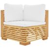 vidaXL Salon de jardin 4 pcs avec coussins Bois de teck solide