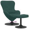 vidaXL Chaise Œuf avec Pouf Vert foncé 63 x 73 x 90 cm Velours