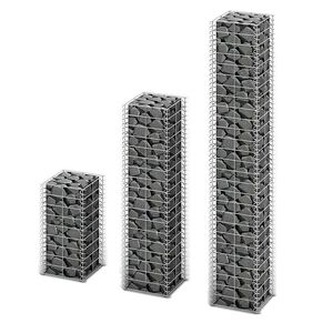 vidaXL 3 gabions en fil galvanis&eacute;
