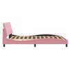 vidaXL Cadre de lit sans matelas Hanko rose 160x200 cm velours
