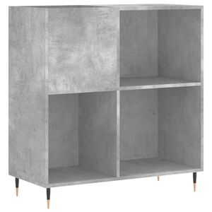 vidaXL Armoire &agrave; disques gris b&eacute;ton 84,5x38x89 cm bois d'ing&eacute;nierie