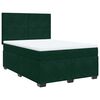 vidaXL Sommier &agrave; lattes de lit et matelas Vert fonc&eacute; 140x200cm Velours